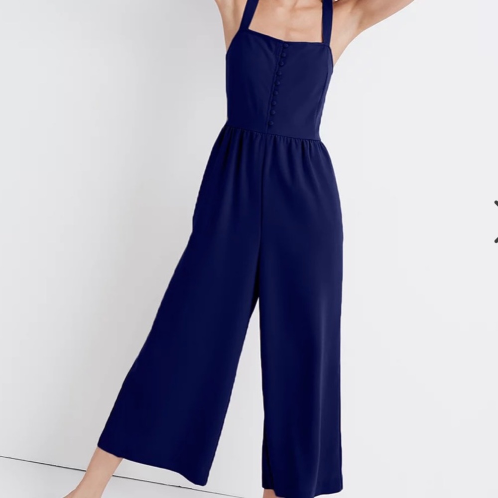 Madewell wide leg smocked jumpsuit
